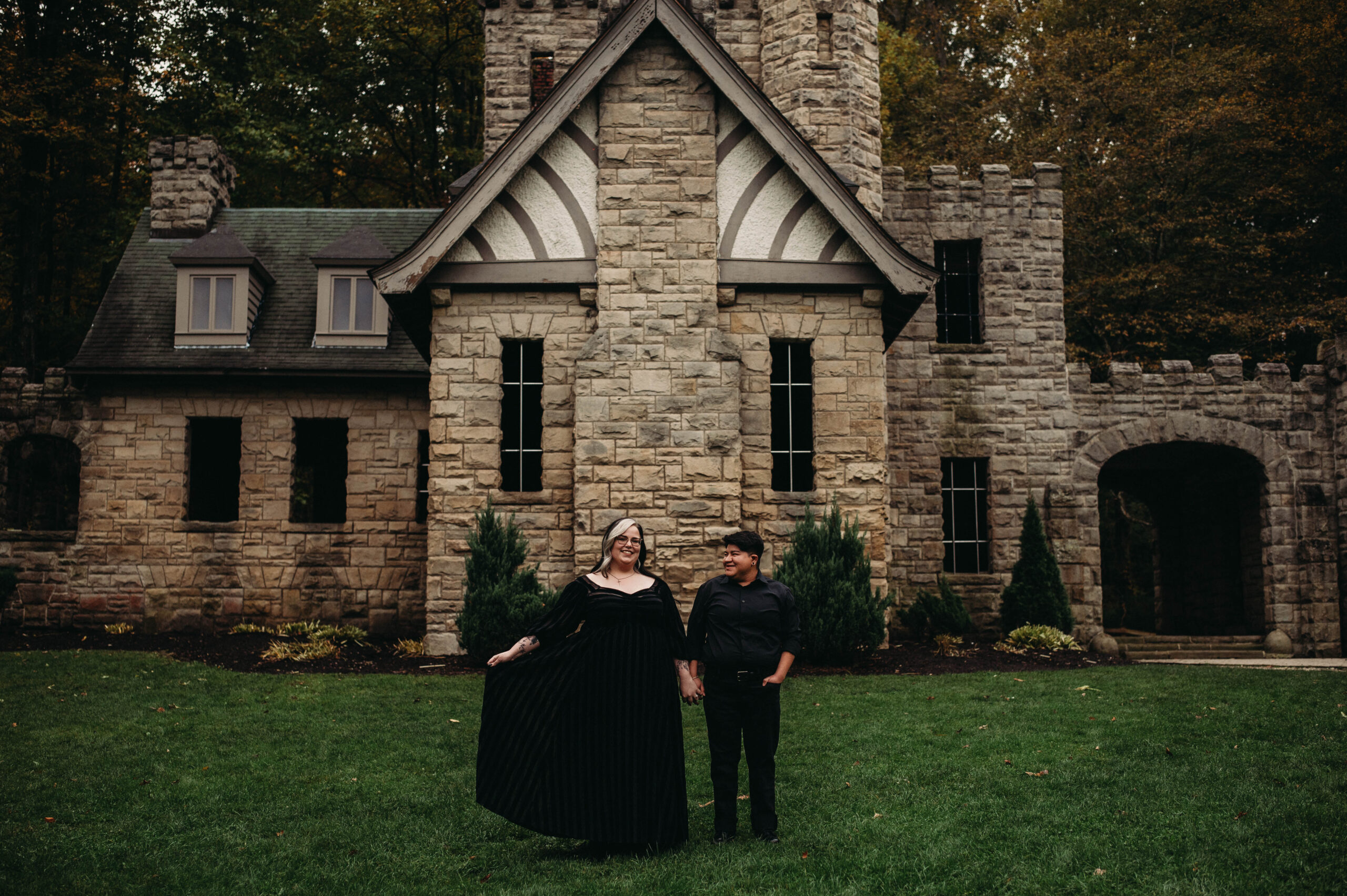 Gothic wedding venue in Ohio for Jolene and Casy.