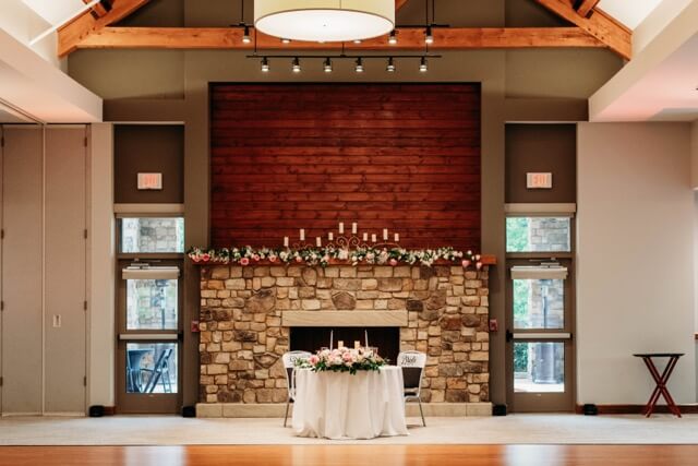 Inside Stillwater Place at CLE Zoo for wedding